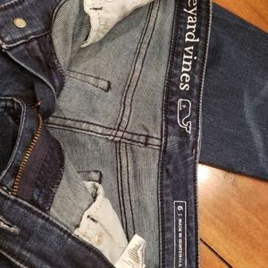 medium denim wash blue jeans